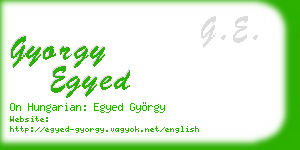 gyorgy egyed business card